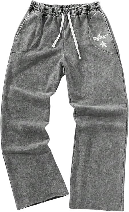 Men'S Y2K Baggy Sweatpants Drawstring Casual Pants