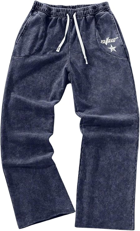 Men'S Y2K Baggy Sweatpants Drawstring Casual Pants
