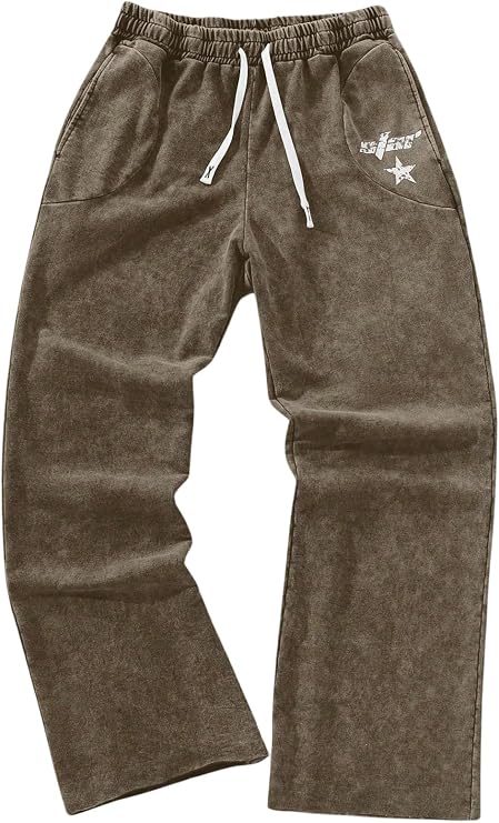 Men'S Y2K Baggy Sweatpants Drawstring Casual Pants