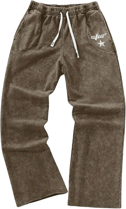 Men'S Y2K Baggy Sweatpants Drawstring Casual Pants
