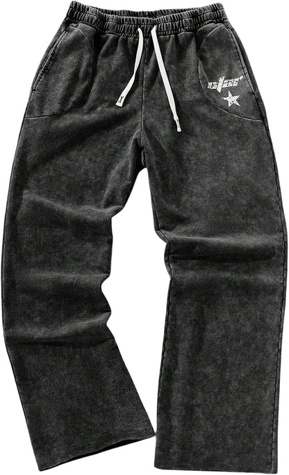 Men'S Y2K Baggy Sweatpants Drawstring Casual Pants