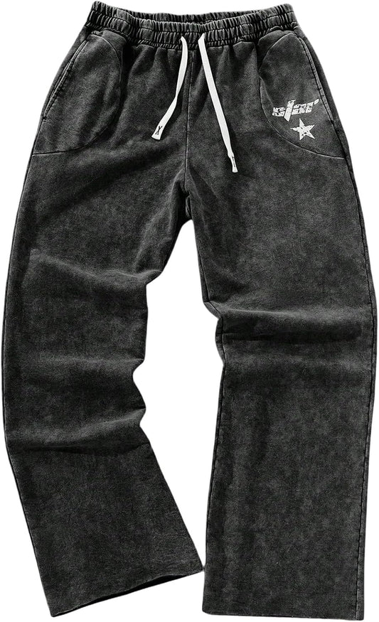 Men'S Y2K Baggy Sweatpants Drawstring Casual Pants